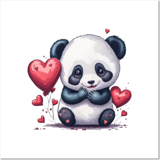 Minimal Cute Baby Panda Posters and Art